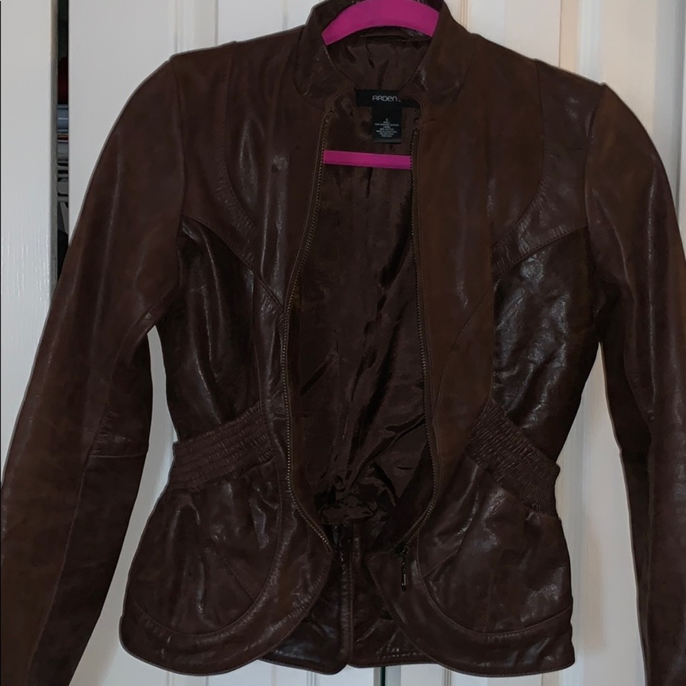 Arden B leather brown jacket. Excellent condition